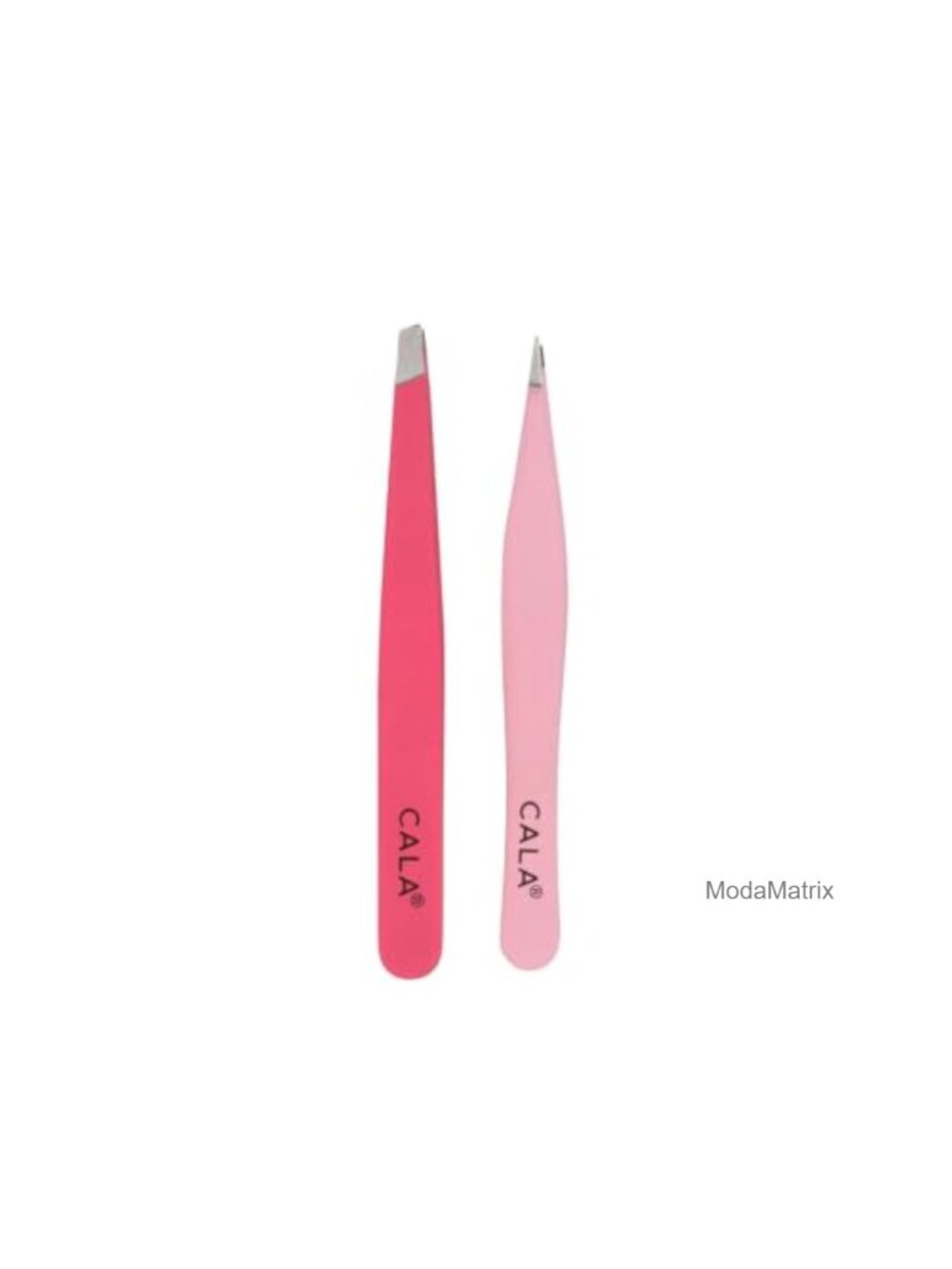 Soft Touch Tweezer Duo Stainless Steel Slant Fine Point Hair Removal